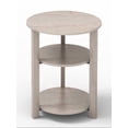 thumbnail image 1 of ZEXVIDA Round Side Table, 3-Tier Small Round End Table WithOpen Storage Shelves, Nightstand for Small Spaces, Living Room,oak, 1 of 8