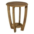 thumbnail image 1 of Round Side Table Made from Solid Mango Brown Wood, 1 of 7