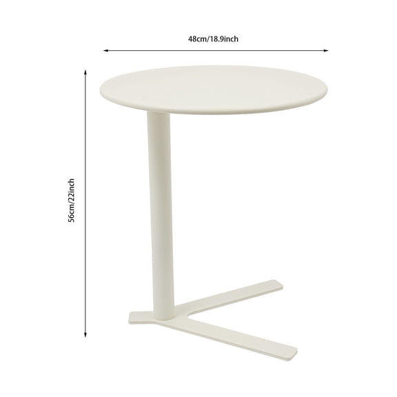 Round Side Table with Y-Shaped Base, Side Table for Small Spaces,Couch End Table
