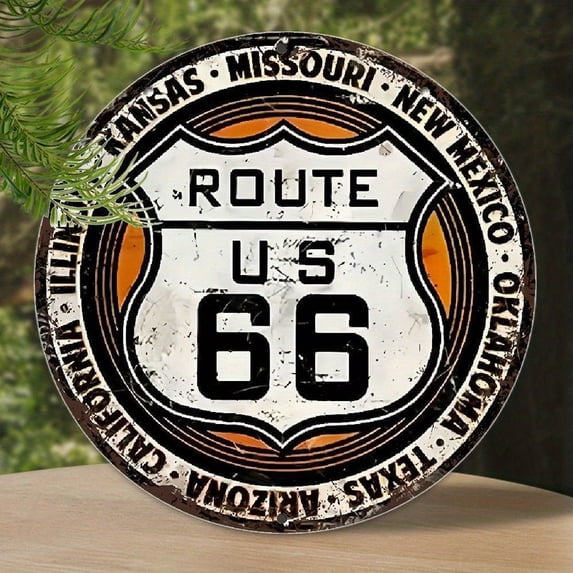Round Sign Route Metal Round Outdoor Durable Funny Size: 12