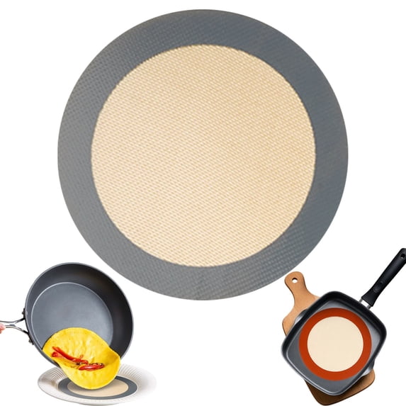 Round Silicone Baking Mat for 8 Inch Cake Pan, Non-stick, Heat ...