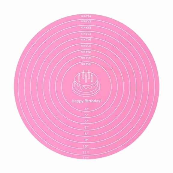 Round Silicone Baking Mat with Measurement Markings Reusable Non Dough Rolling for Pizza Cookies and Bread Preparation