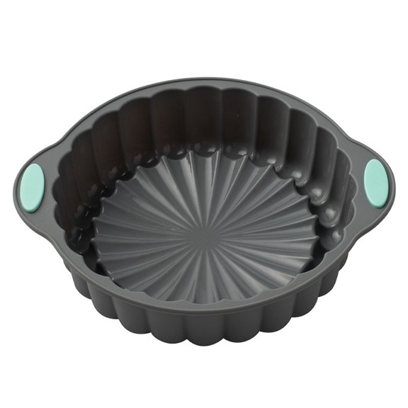 Round Silicone Cake Mold 3D Spiral Pattern Bundle Pan Nonstick Birthday Cake Pan Brownie Dessert Cake Decor DIY Baking Tool