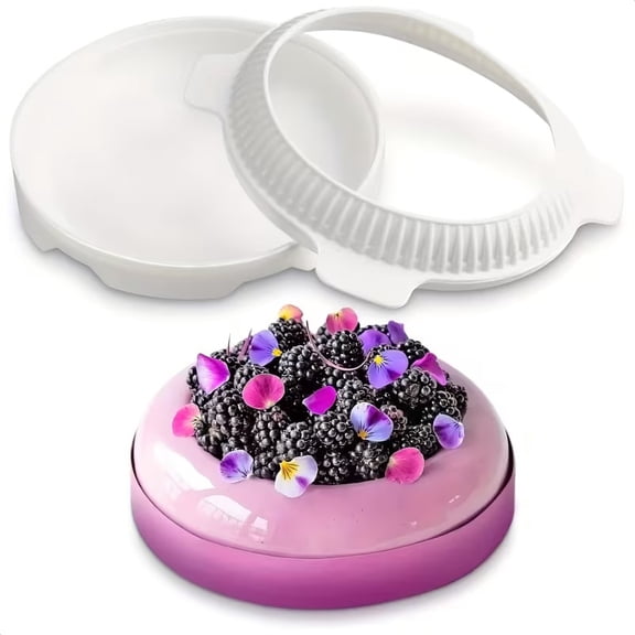 Round Silicone Cake Mold Set - Non-Stick Baking Tray for Mousse, Cream Cakes, and Brownies