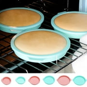 Round Silicone Cake Pans - Silicone Molds for Baking, Quick Release Baking Pans for Layer Cake, Cheese Cake, Rainbow Cake and Chiffon Cake
