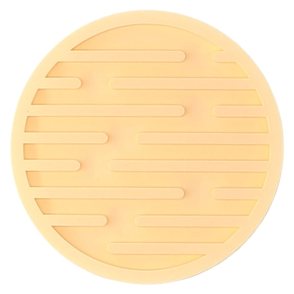 Round Silicone Coffee Coaster, Grooved Drainage Silicone Round Serving Plate for Mug, Silicone Round Serving Plate, Heatproof Non-slip Coffee Cup Mat for Tabletop Protection, Non Slip Cup Pad