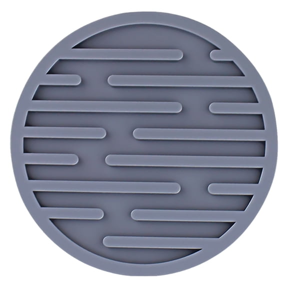 Round Silicone Coffee Coaster, Grooved Drainage Silicone Round Serving Plate for Mug, Silicone Round Serving Plate, Heatproof Non-slip Coffee Cup Mat for Tabletop Protection, Non Slip Cup Pad