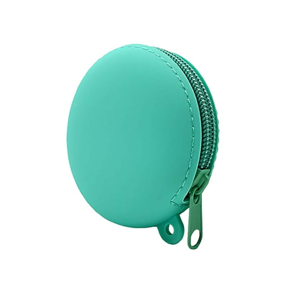 Round Silicone Coin Purse Earphone Bag Cartoon Children's Small Wallet Silicone Bag Portable Storage Bag(One Size,C)