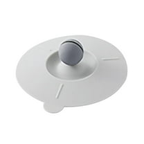 Round Silicone Cup Cover Silicone Cup Covers 3.93 Inch Reusable Silicone Mug and Cup Lids Suction Seal Lid Caps to Keep Drink Warm or Cold for Steeping Coffee Tea And Drink Cover(Grey,3.93x3.93")