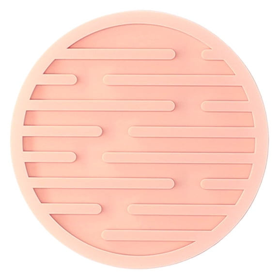 Round Silicone Drink Coaster 10Cm Heat Resistant Non Slip Table Mat With Spill Proof Edge For Tea Coffee Cups And Mugs