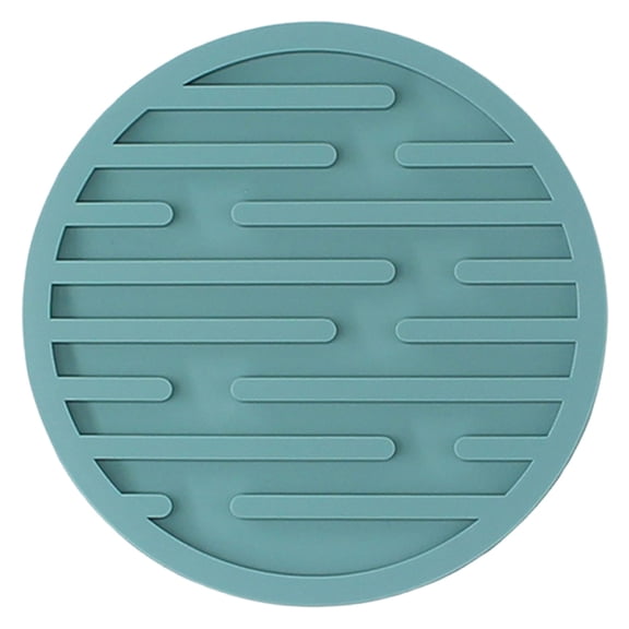 Round Silicone Drink Coaster 10Cm Heat Resistant Non Slip Table Mat With Spill Proof Edge For Tea Coffee Cups And Mugs