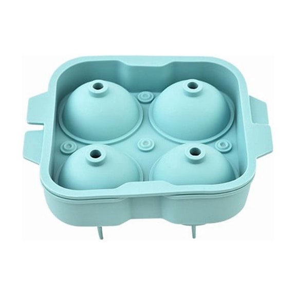 Round Silicone Ice Ball Maker With Lid Large Slow-Melting Ice Cubes for Whiskey, Cocktails, Bourbon, Infused Ice and Desserts