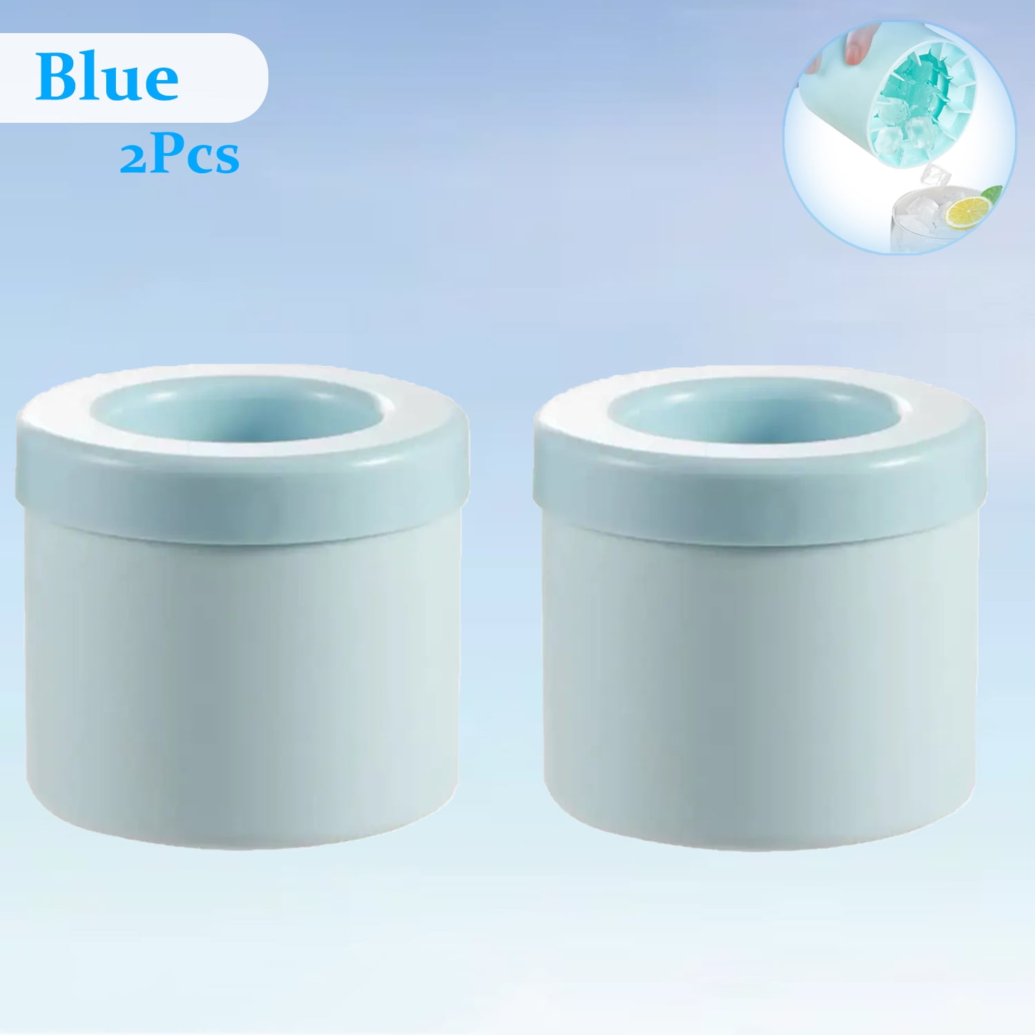 Round Silicone Ice Cube Mold Ice Bucket Homemade Summer DIY Refrigerator Freezer Creative Ice Maker Mold