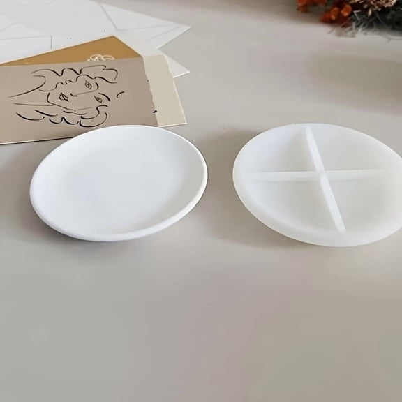 Round Silicone Mould for Home Decoration - Plaster Plate, Concrete Coaster, Epoxy Resin Mould for Jewelry Casting