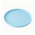 thumbnail image 1 of Round Silicone Pet Food Mat - Waterproof Dog & Cat Feeding Mat with High Lip to Prevent Spills & Protect Floors (Blue, 7''Dia), 1 of 6