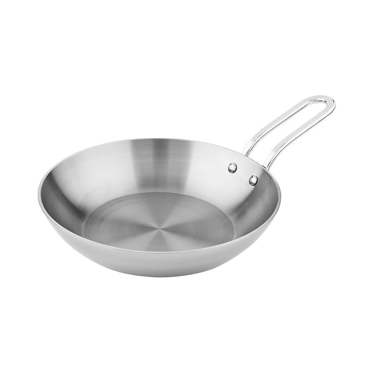 Round Silver Stainless Steel Mini Skillet - 6 1/2 x 6 1/2 x 1 1/2 - 1  count box