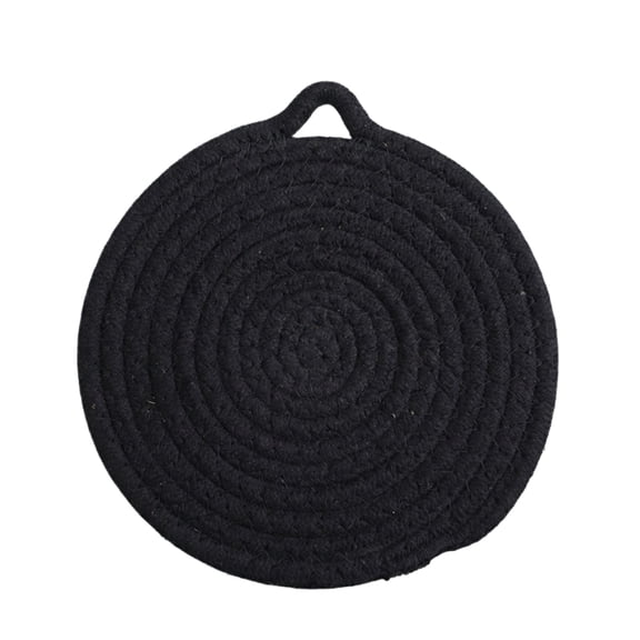 Round Simple Cotton Rope Table Mat 7 Inch, Woven Heat Insulating Cup Pad for Home Kitchen, Non-Slip Coaster for Bowls Mugs and Plates(G)