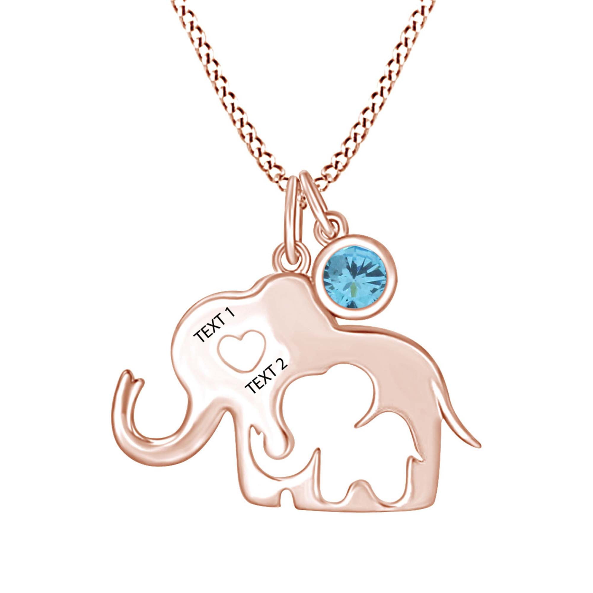 Aquamarine elephant necklace sale