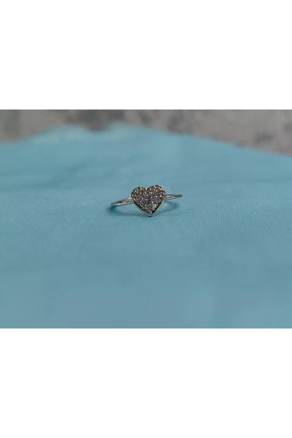 Round Simulated Diamond Heart Shape Foot Jewelry Adjustable Toe Ring 925 Sterling Silver