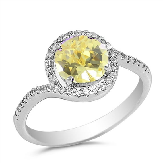 Round Simulated Peridot Wholesale Halo Ring .925 Sterling Silver Band Green CZ Female Size 6