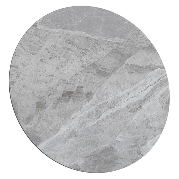 Round Sintered Stone Table Top 23.6",Replacement Table Top for Indoor & Outdoor - Heat/Scratch Resistant Waterproof Ceramic DIY Desktop, Patio/Balcony/Bistro/Caf & Dining Room (Gray)