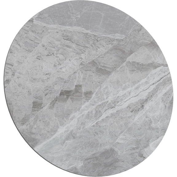 Round Sintered Stone Table Top 23.6",Replacement Table Top for Indoor & Outdoor - Heat/Scratch Resistant Waterproof Ceramic DIY Desktop, Patio/Balcony/Bistro/Caf & Dining Room (Gray)