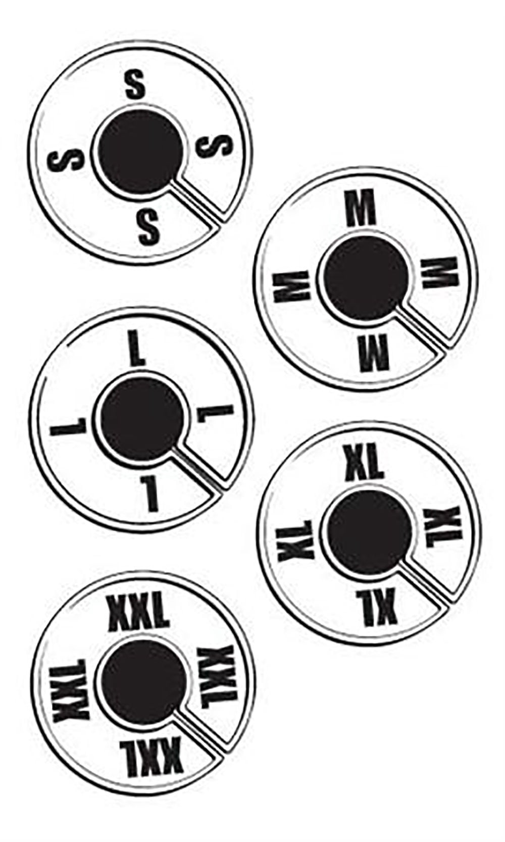 Round Divider SSWBasics Round Size Divider for Hangrail Generic Variety Pack- Closet ...