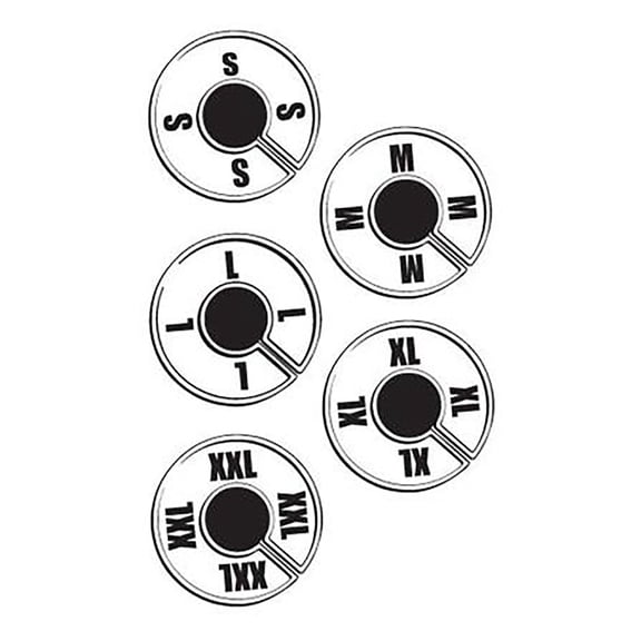 SSWBasics Round Size Divider for Hangrail Generic Variety Pack- Closet Dividers for Hanging