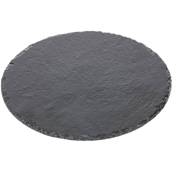 Round Slate Cheese Board Black Platter Tray Cutting Board