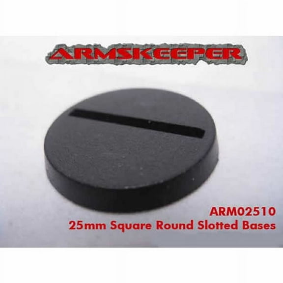 Round Slotted 25mm Miniature Bases Mega Pack of 80 ArmsKeeper