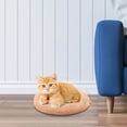 thumbnail image 1 of Round Small Dog Bed with Raised Rim - Comfortable Nest Bed Size 11.81 Inches (Rose Gold), 1 of 5