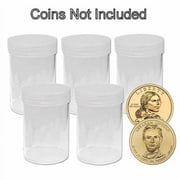 Round Small Dollar Coin Tubes Storage 26mm by BCW 5 pack