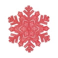 thumbnail image 1 of Round Snowflake Placemats – 17" Washable Heat-Resistant PVC Table Mats – Wipeable Stain-Resistant Placemats for Christmas, Weddings, Parties, and Holiday Table Decor, 1 of 5
