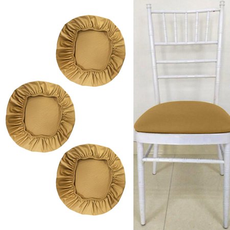 Round Soft Chair Seat Cushion Slipcover Bar Stool Pad Cover Protector, Set 3