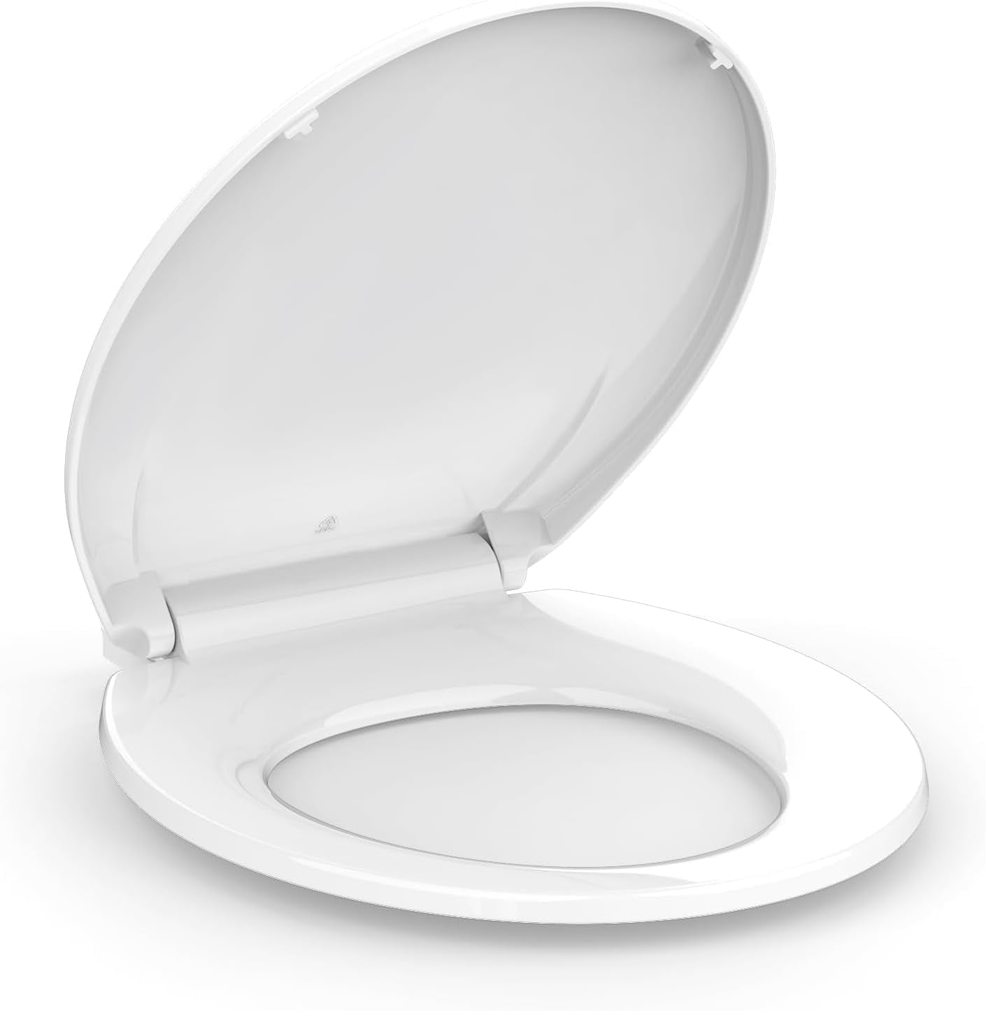 White Round Slow Close Toilet Seat with Easy Clean Plastic