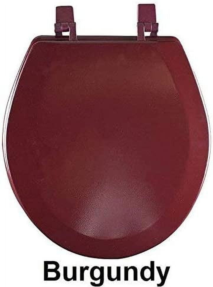 Wood Toilet Seat with Non Slip Grip Tight Bumpers, Standard Heavy Duty