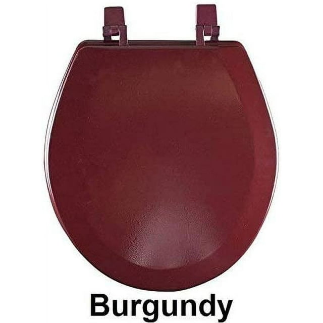 Round Soft Close Toilet Seat, Adjustable Hinges Wood Toilet Seats with