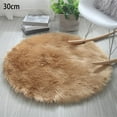 thumbnail image 1 of Round Soft Faux Sheepskin Fur Area Rugs Faux Fur Rug Bedside Rugs 12inch, 1 of 9