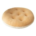 thumbnail image 1 of Round Soft Plush Chair Cushions Seat Pads with Rebound Support, Comfortable Cushion for Dining Chairs Office Stool, Warm Furry Floor Pillow for Winter Home Meditation Use 10.2x10.2Inch, 1 of 5