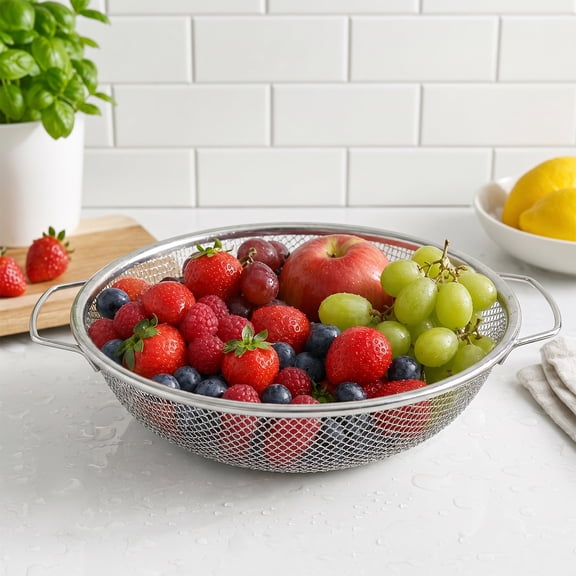 Round Soil Sieve with Handle for 5 Gallons Bucket Galvanized Iron Wire Garden Sifter Compost Sifter with Metal Bag Sieve