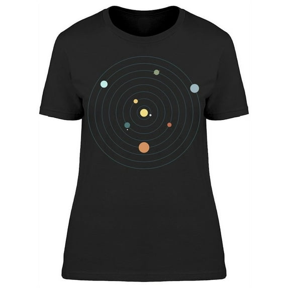 Round Solar System T-Shirt Women -Image by Shutterstock, Female x-Large