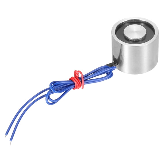 Round Solenoid Electromagnet DC 24V 30N 6.6LB/3Kg Electric Magnet Electric Lifting Magnet for Automation Equipment