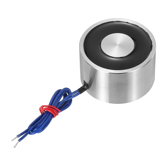 Round Solenoid Electromagnet DC 24V 500N 110LB/50Kg Electric Magnet Electric Lifting Magnet for Automation Equipment