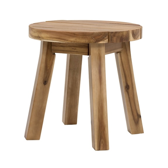 Round Solid Acacia Piece / Enhance Primary Living Area Decor