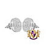 Round Solitaire Prong Two Layer .925 Sliver Puffed Circle Earrings Stud Unisex 10mm