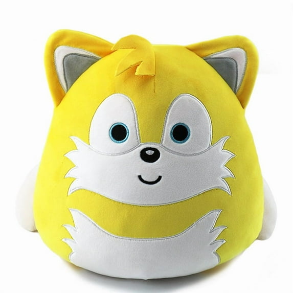 Round Sonic Plush Toys, Knuckles, Tails, Shadow Plush Toy Unbreakable Doll Throw Pillow (9.05'' Sonic The Knuckles)