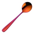 thumbnail image 1 of Round Soup Spoons, 6.89 Inch Reusable Stainless Steel Round Spoon Bouillon Table Dinner Spoons for Dessert, 1Pc (Red), 1 of 5