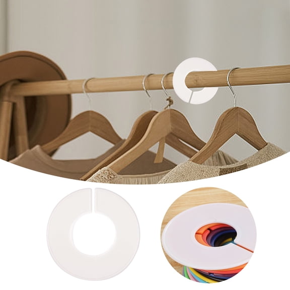 Round Split Clothing Divider Ring Clothes Size Divider Ring Closet Divider Clothing Rack Size Dividers Blank White Round 50 Pack Clap on Light Cargo Bar Vice Vice Clamps Small Metal Hose Clamps Heavy