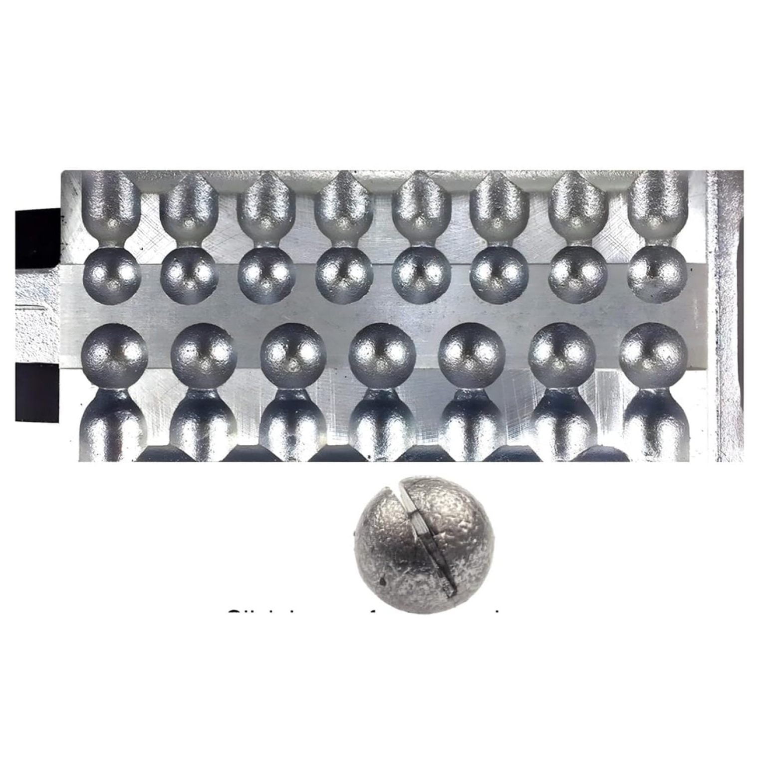 Round Split Shot Sinker Sz: 1/4, 3/8 oz Aluminum Grey Fishing