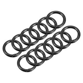 Round Spring O Rings, 27mm/ 1.06" Trigger Buckle Snap for DIY Black 32Pack